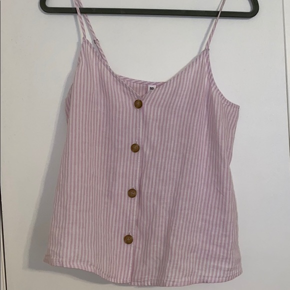 pink pinstripe tank top - Picture 1 of 2